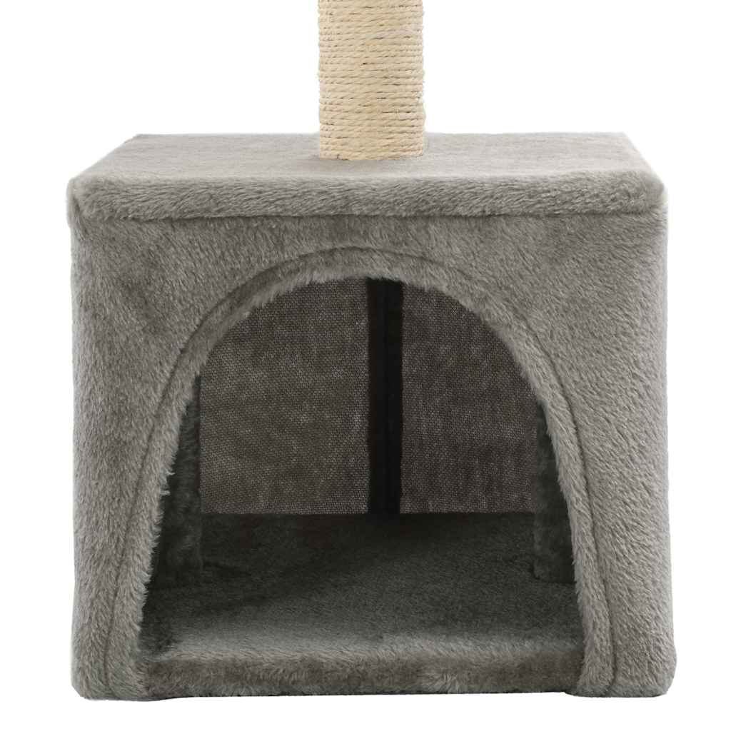 170537 vidaXL Cat Tree with Sisal Scratching Post 55 cm Grey