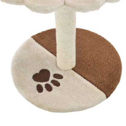 Cat Tree with Sisal Scratching Post 40 cm Beige and Brown