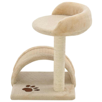 Cat Tree with Sisal Scratching Post 40 cm Beige and Brown