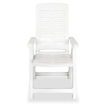 Garden Chair | Set of 4 | White | Plastic | Medium | Foldable
