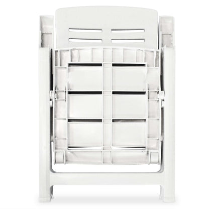 Garden Chair | Set of 4 | White | Plastic | Medium | Foldable
