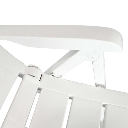 Garden Chair | Set of 4 | White | Plastic | Medium | Foldable