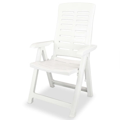 Garden Chair | Set of 6 | White | Plastic | Standard | Foldable