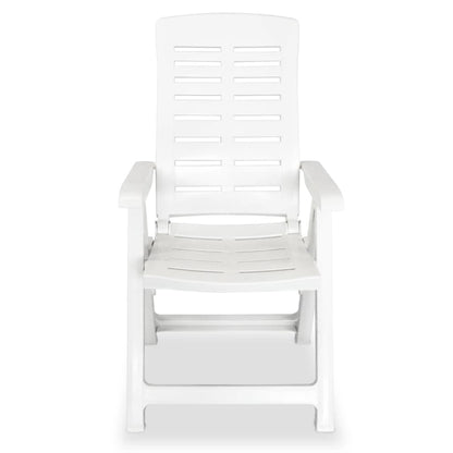 Garden Chair | Set of 6 | White | Plastic | Standard | Foldable