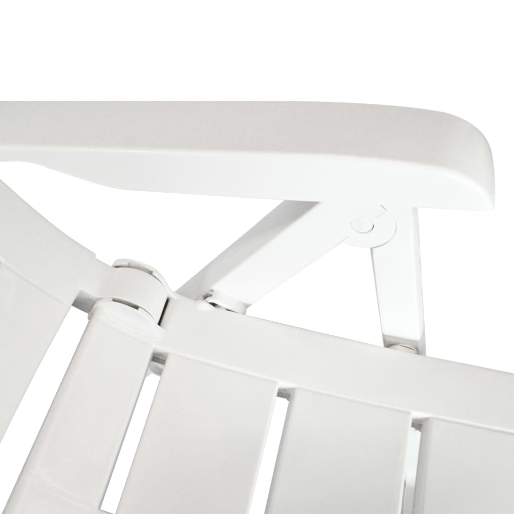 Garden Chair | Set of 6 | White | Plastic | Standard | Foldable