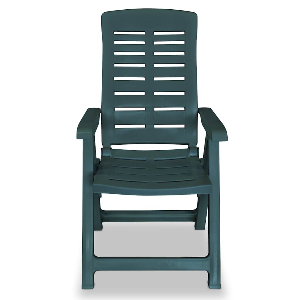 Garden Chair |  Set of 6 | Green | Plastic | Standard |  Foldable