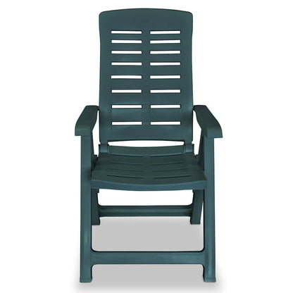 Garden Chair |  Set of 6 | Green | Plastic | Standard |  Foldable
