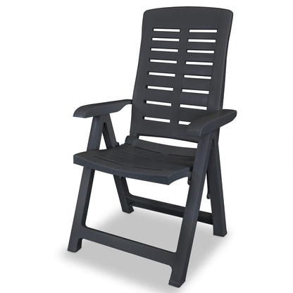 Garden Chair | Set of 6 | Anthracite | Plastic | Standard | Foldable