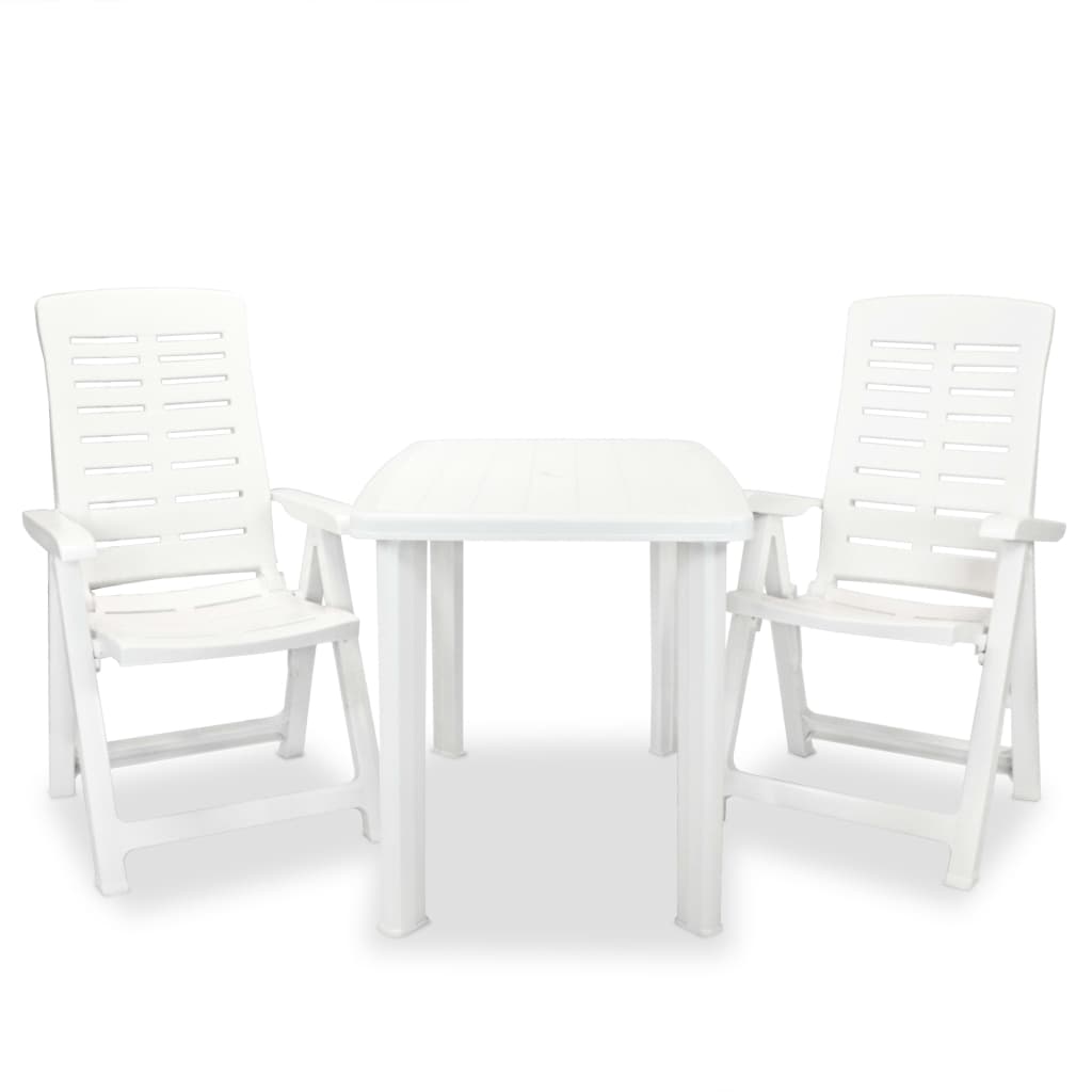 Outdoor Table And Chair | White | Plastic | Medium | Foldable