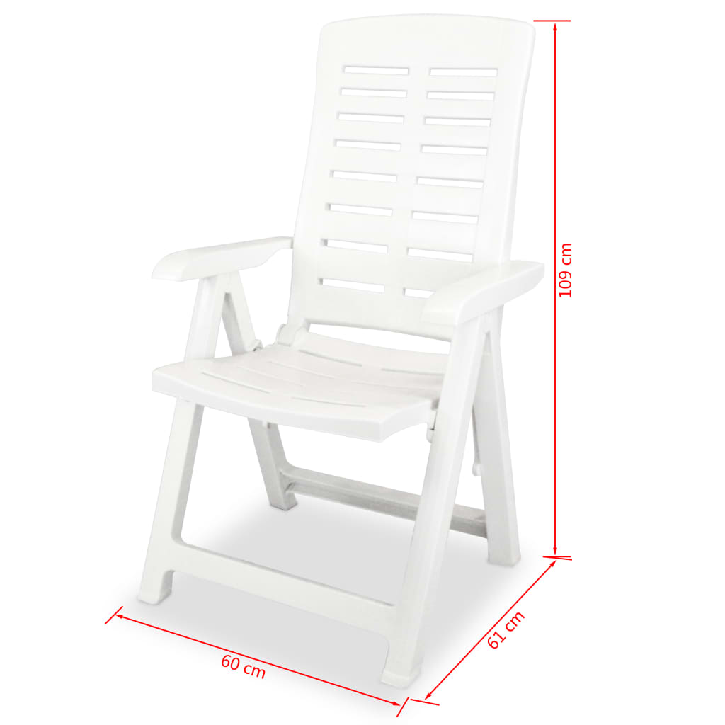 Outdoor Table And Chair | White | Plastic | Medium | Foldable