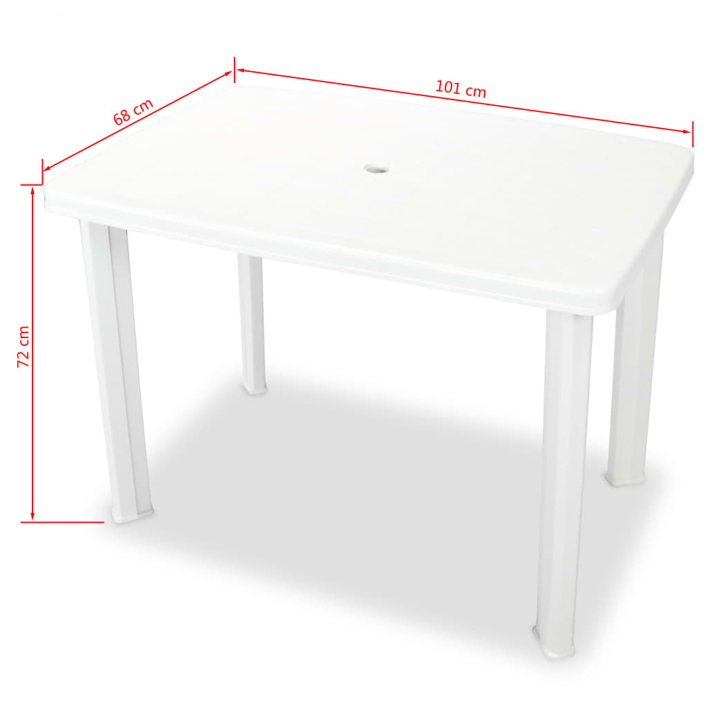 Outdoor Table And Chair | White | Plastic | Medium | Foldable