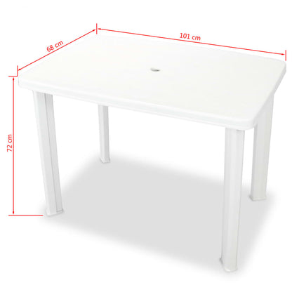 Outdoor Table And Chair | White | Plastic | Medium | Foldable