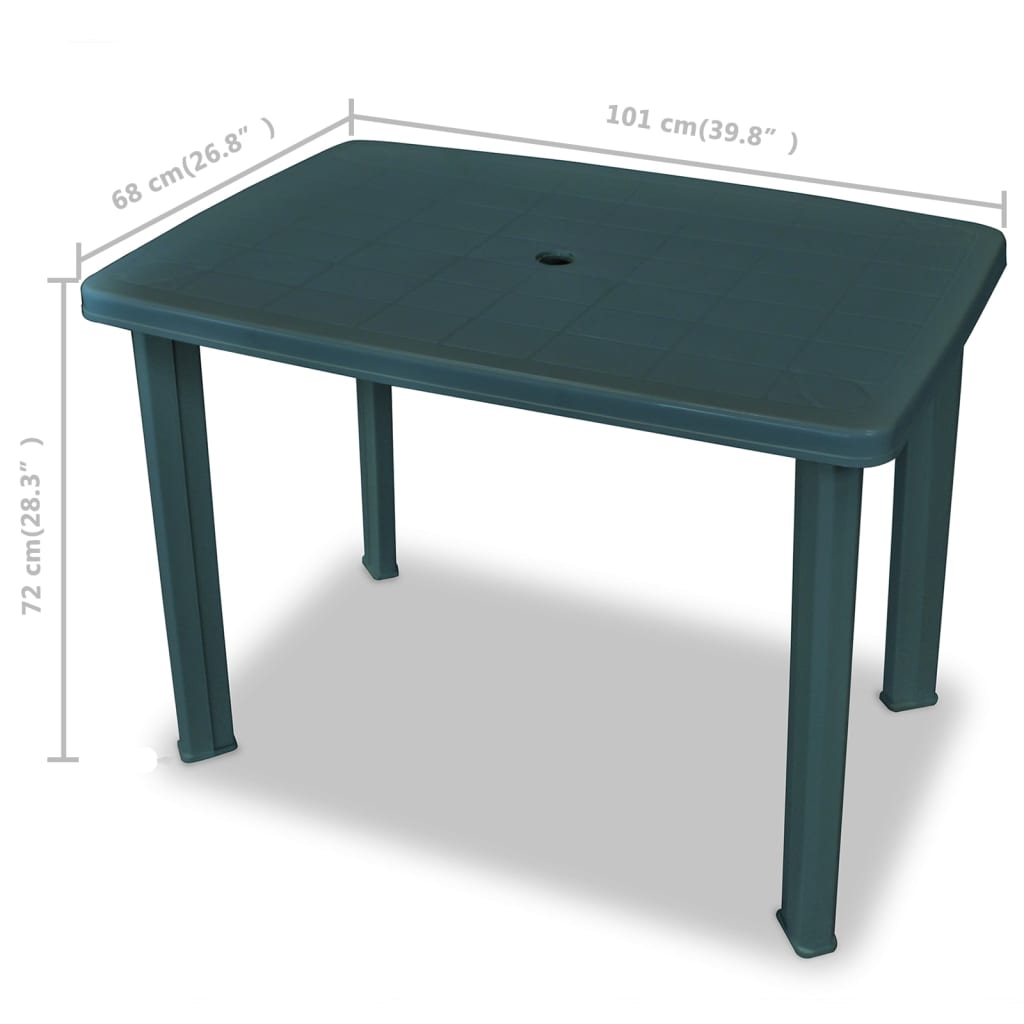 Bistro Set | Green | Plastic | Medium | Foldable | Bistro Set