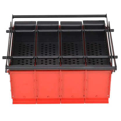 Paper Log Briquette Maker Steel 15"x12.2"x7.1" Black and Red