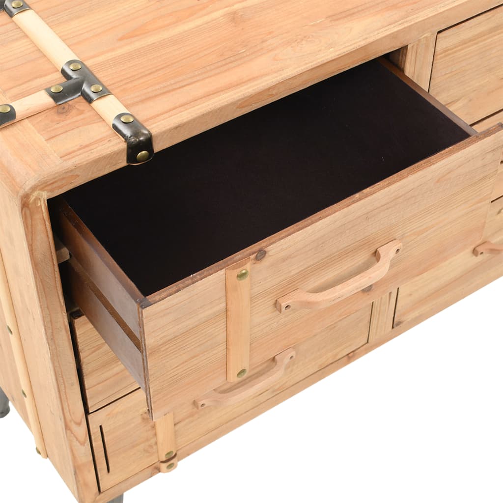 Drawer Cabinet | Natural wood | Solid fir wood, MDF, steel | 91x35x73cm