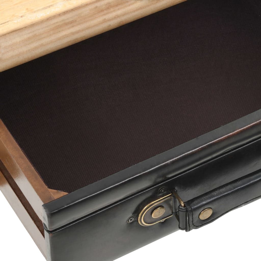 Drawer Cabinet | Natural wood with black details