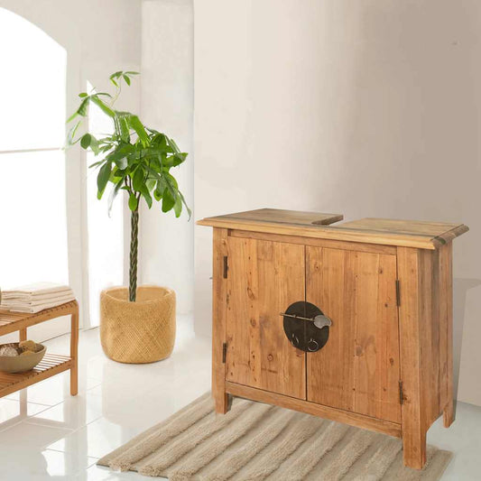 Bathroom Furniture Set | Natural wood | Solid pine wood | Medium