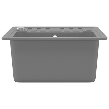 Granite Kitchen Sink Single Basin Grey