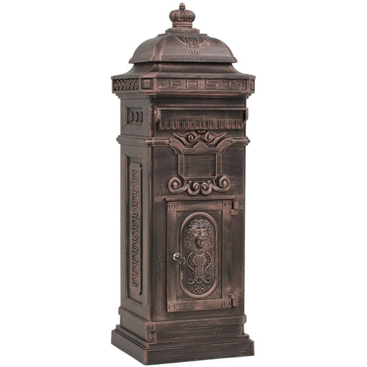 Pillar Letterbox | Bronze | Cast aluminium | Medium | Decorative Inlays