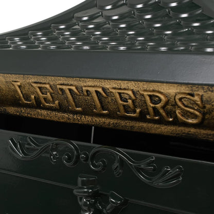 Pedestal Letterbox Aluminium Vintage Style Rustproof Green