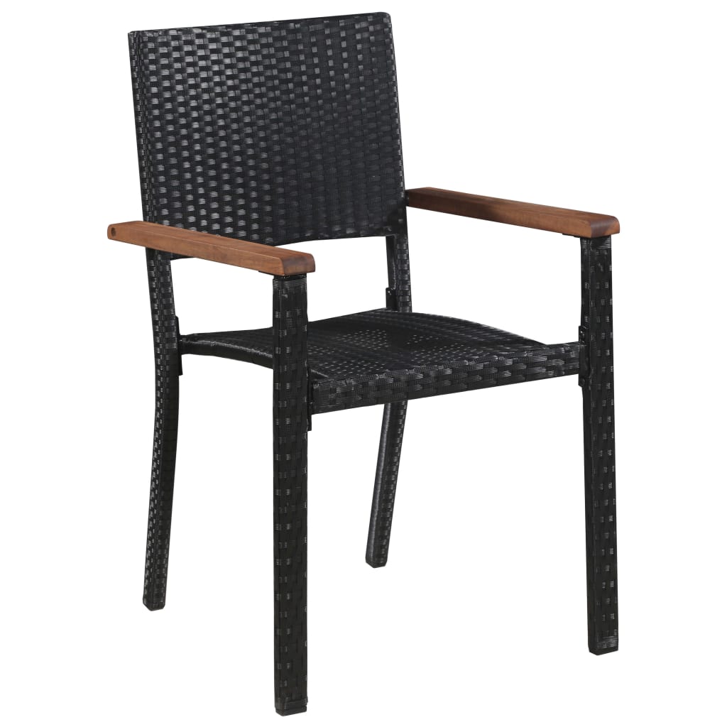 Dining Chair |  Set of 2 | Black | PE Rattan | Standard |  Durable