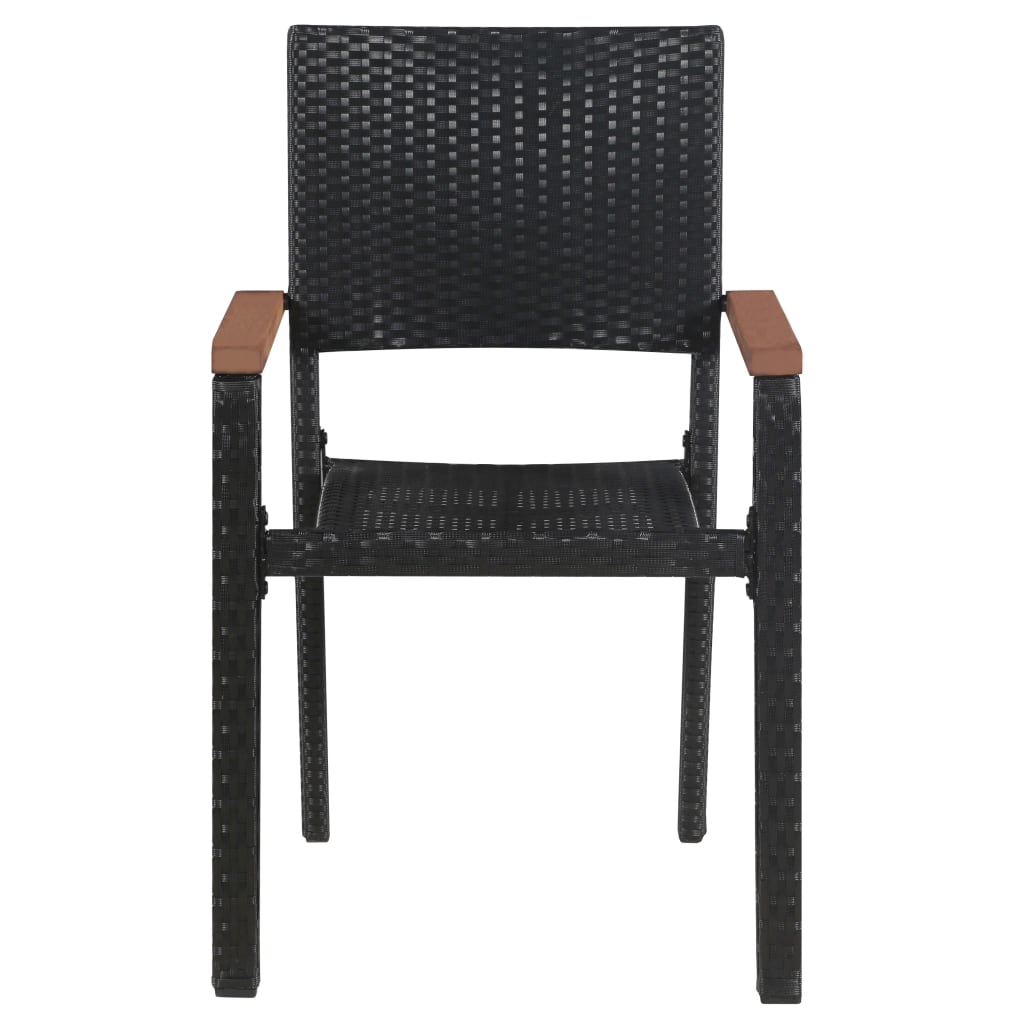 Dining Chair |  Set of 2 | Black | PE Rattan | Standard |  Durable