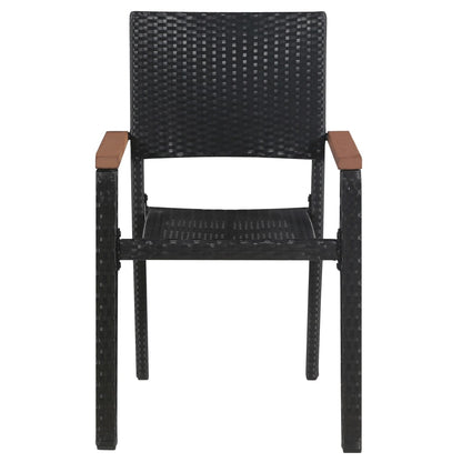 Dining Chair |  Set of 2 | Black | PE Rattan | Standard |  Durable