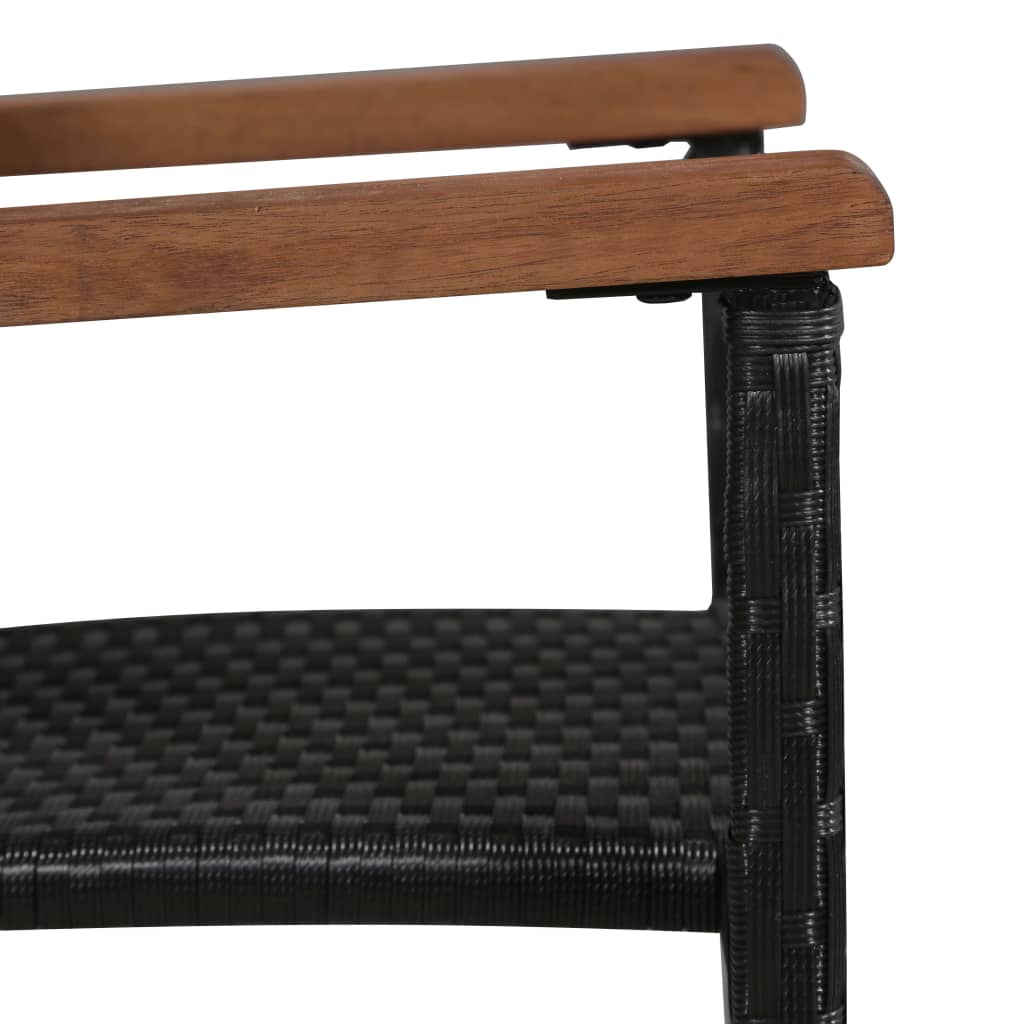 Dining Chair |  Set of 2 | Black | PE Rattan | Standard |  Durable