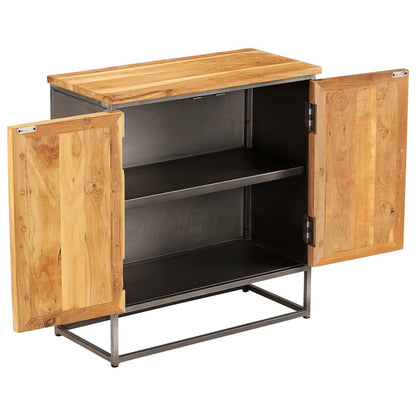 vidaXL Sideboard Brown and Grey Recycled Teak and Steel Medium Sideboard