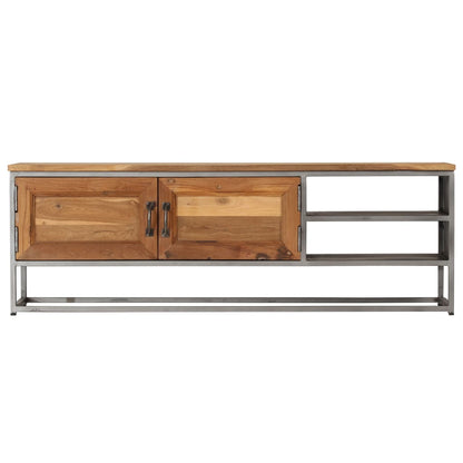 TV Cabinet Recycled Teak Recycled Teak and Steel Medium