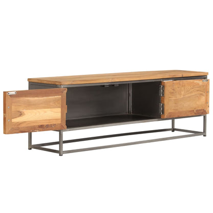 TV Cabinet Recycled Teak Recycled Teak and Steel Medium