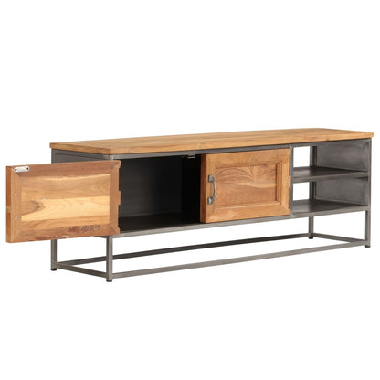 TV Cabinet Recycled Teak Recycled Teak and Steel Medium