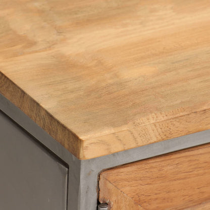 TV Cabinet Recycled Teak Recycled Teak and Steel Medium