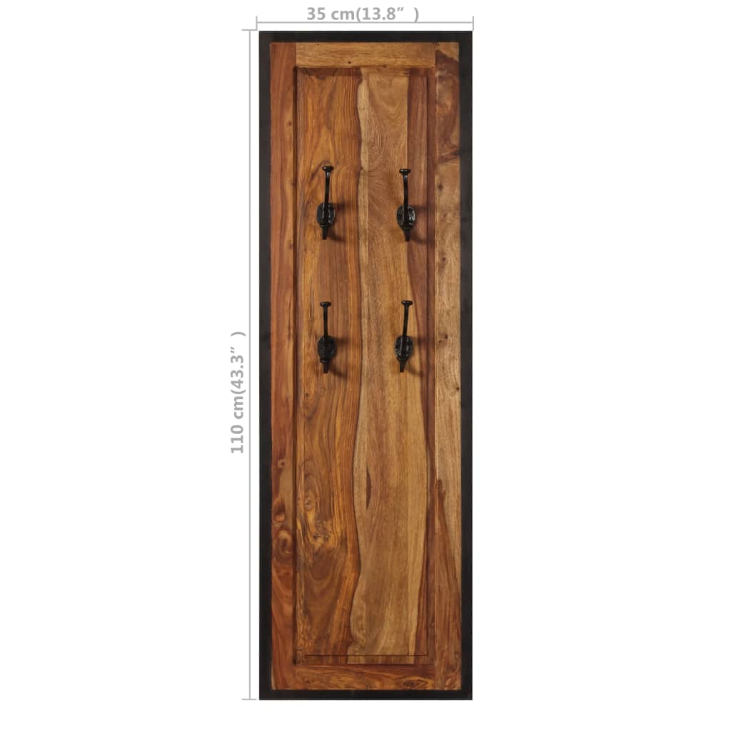Coat Racks 2 pcs Solid Acacia Wood