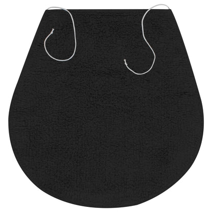 Bathroom Mat Set 3 Pieces Fabric Anthracite