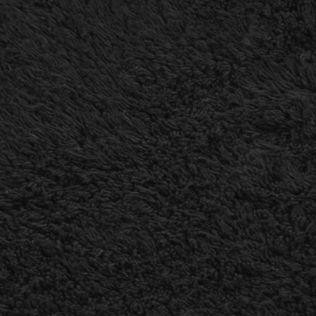 Bathroom Mat Set 3 Pieces Fabric Anthracite