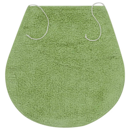 Bathroom Mat Set 3 Pieces Fabric Green