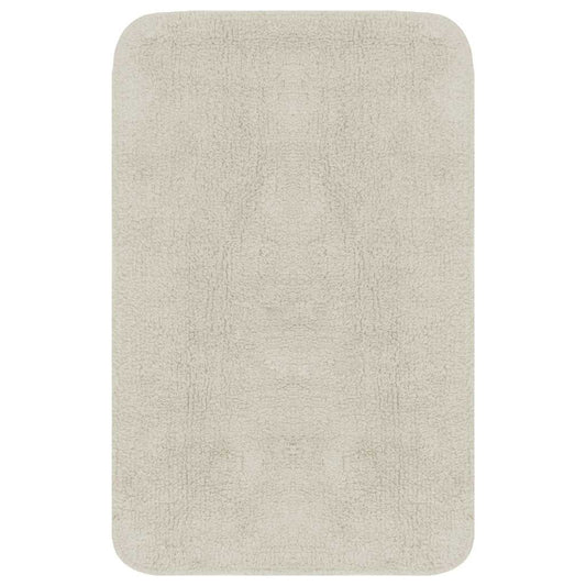 Bath Mat Set | White | 100% Cotton | 63 cm x 93 cm | Non-slip