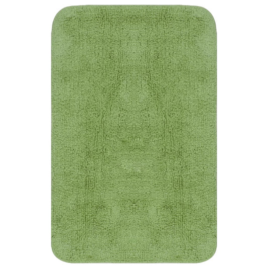 Bath Mat Set | Green | 100% Cotton | 63 x 93 cm | Bath Mat Set