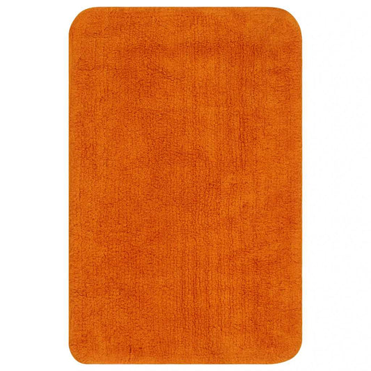 Bath Mat Set | Orange | Cotton | 63 x 93 cm, 44 x 52 cm | Bath Mat Set