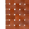 Folding Chair Crossed-Stripe Brown Real Leatheri