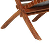 Folding Chair Crossed-Stripe Brown Real Leatheri