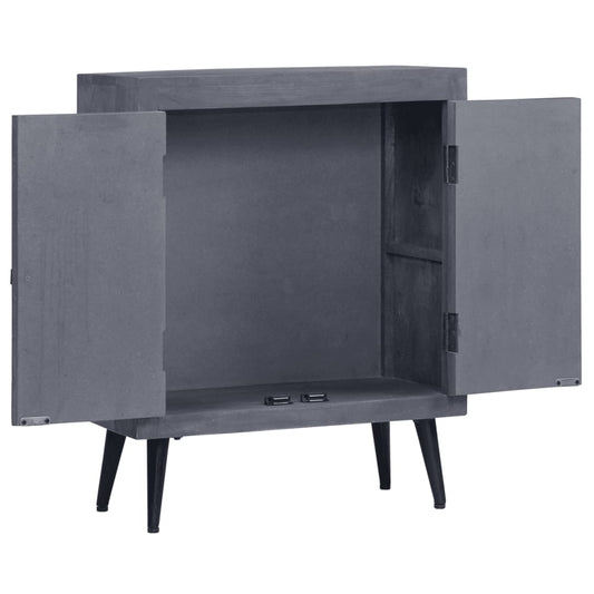 Sideboard | Dark Grey | Solid mango wood with powder-coated steel