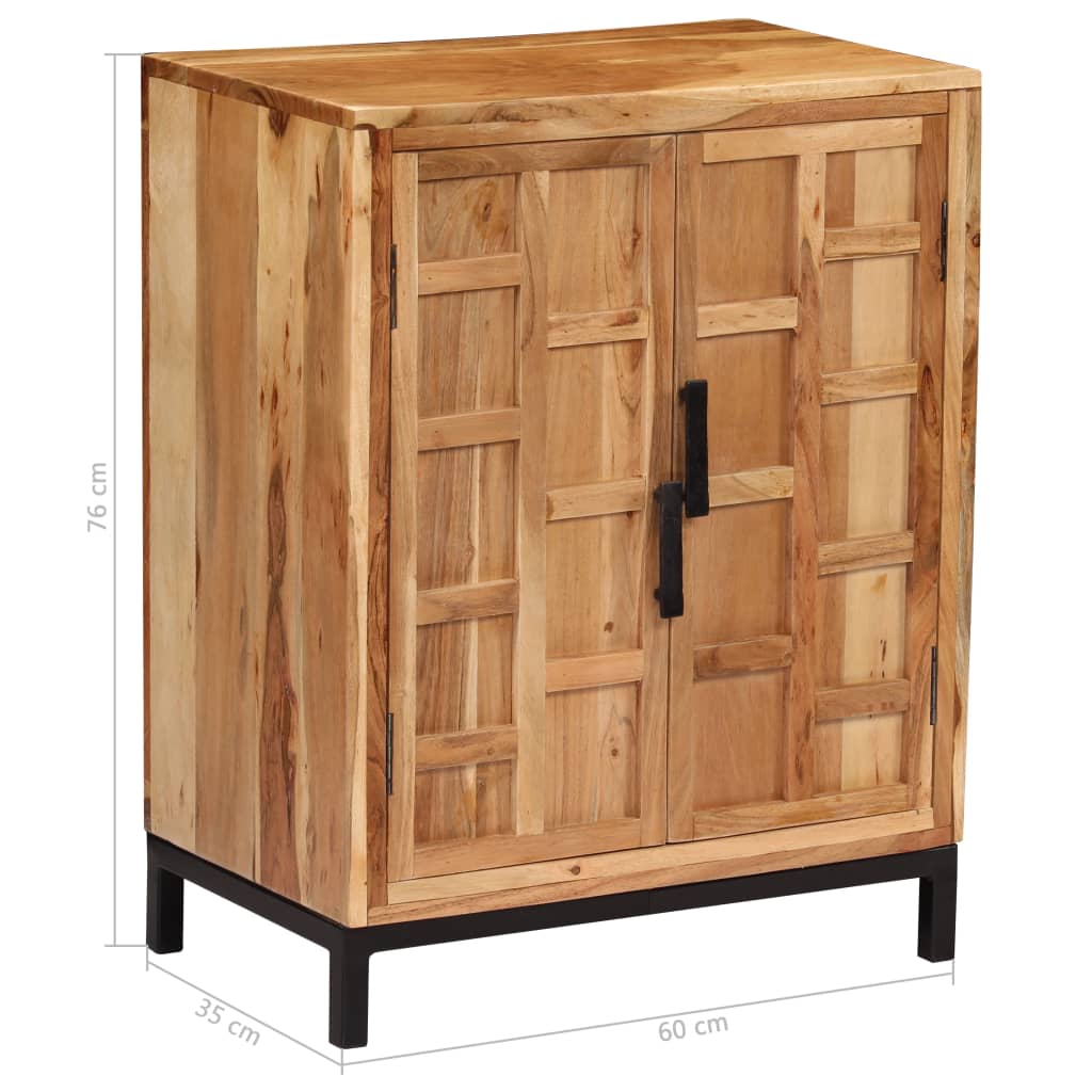 Sideboard Solid Acacia Wood 60x35x76 cm Brown