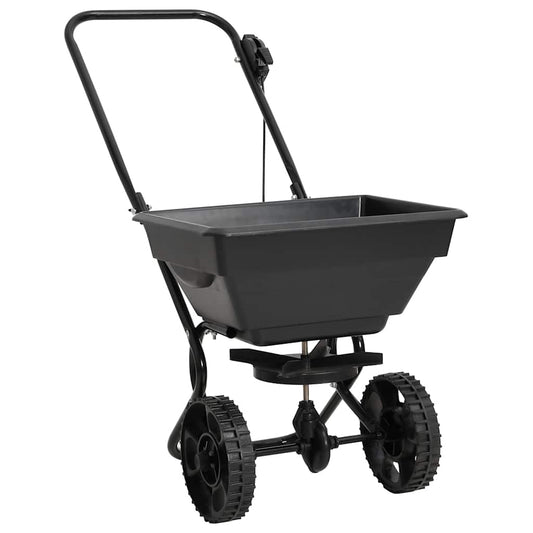 Walk Behind Salt Spreader PVC and Steel 80x46x75 cm 15 L