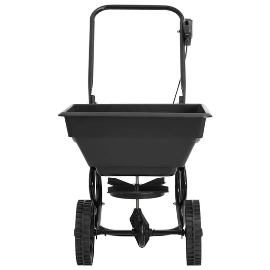 Walk Behind Salt Spreader PVC and Steel 80x46x75 cm 15 L