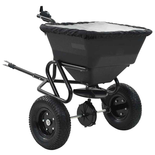 Tow Behind Salt Spreader PVC and Steel 125x74x79 cm 45 L