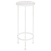 Plant Stand Set 3 Pieces Vintage Style Metal Antique White