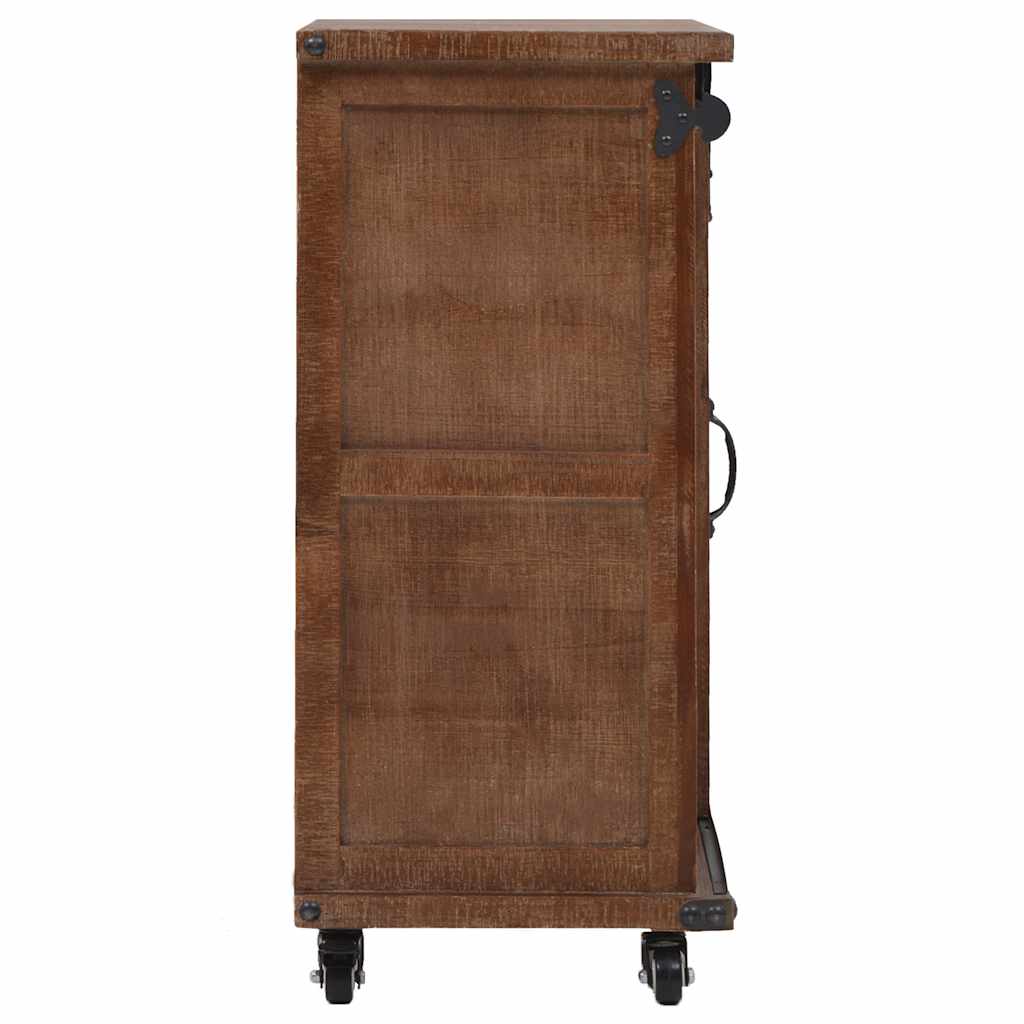 Storage Cabinet | Brown | Solid fir wood, MDF, steel | 64x33.5x75 cm