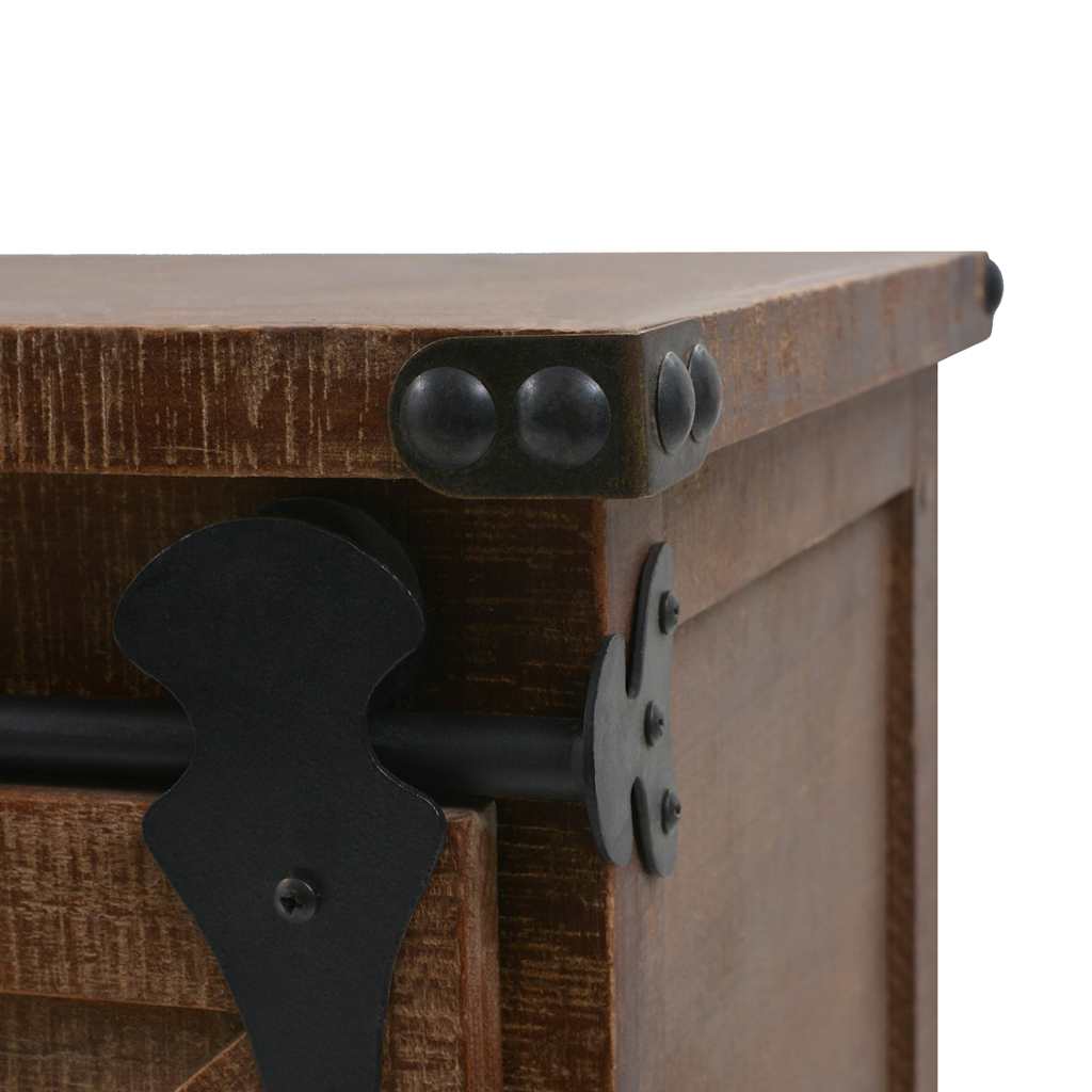 Storage Cabinet | Brown | Solid fir wood, MDF, steel | 64x33.5x75 cm